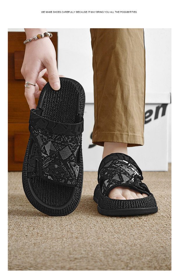 Dép sandal nam cỡ lớn hở ngón chống trượt kiểu Birkenstock đi biển — 8032 màu đen, 8032 xanh lá cây, 8032m màu chi tiết 14