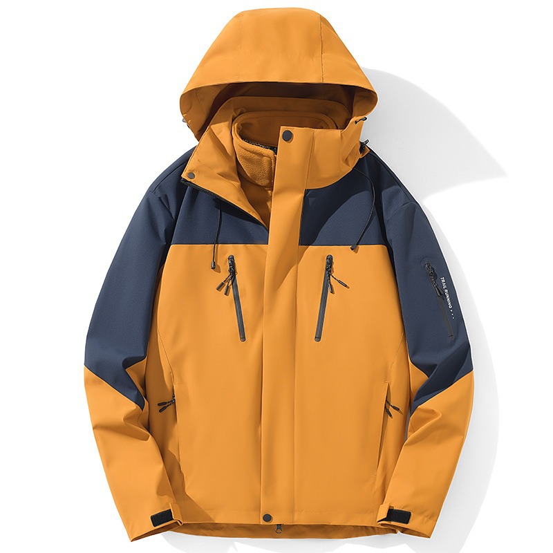 3 - en - 1 chaqueta de asalto nuevo hombre y mujer al aire libre a prueba de viento chaqueta cálida con camelera desmontable ropa de montaña compra grupal