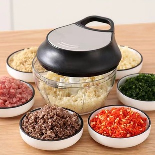 Steel noodle hand-pulled vegetable cutter household hand-pulled garlic grinder meat grinder manual garlic grater kitchen artifact