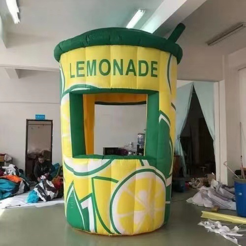 充气柠檬售货亭气模 广告户外便携小型售卖亭照相亭展台展厅拱门
