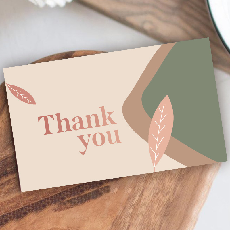 50張/包莫蘭迪色感謝卡可手寫空白祝福禮品卡明信片禮物裝飾賀卡