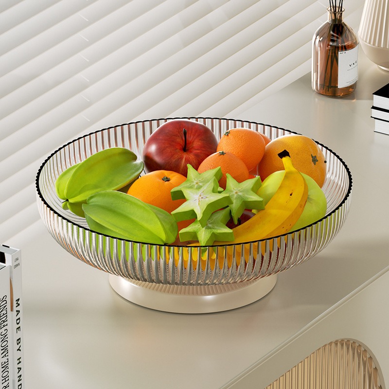 Sala de estar doméstica 2024 nueva mesa de té de alto valor, bandeja de frutas, bandeja de frutas secas de alta calidad, bandeja de drenaje de lujo ligera