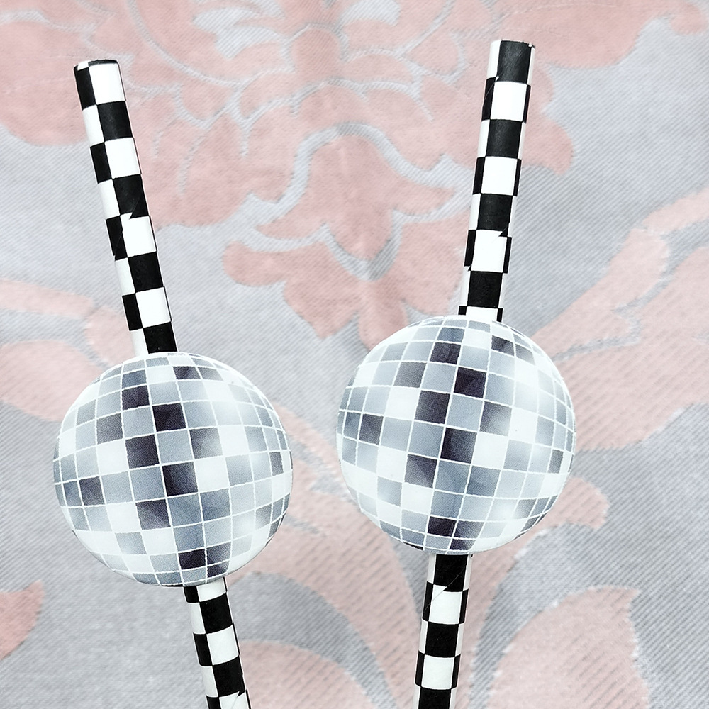 Internet celebridad paja decorativa naranja tarjeta de papel paja desechable degradable paja fiesta postre barra paja