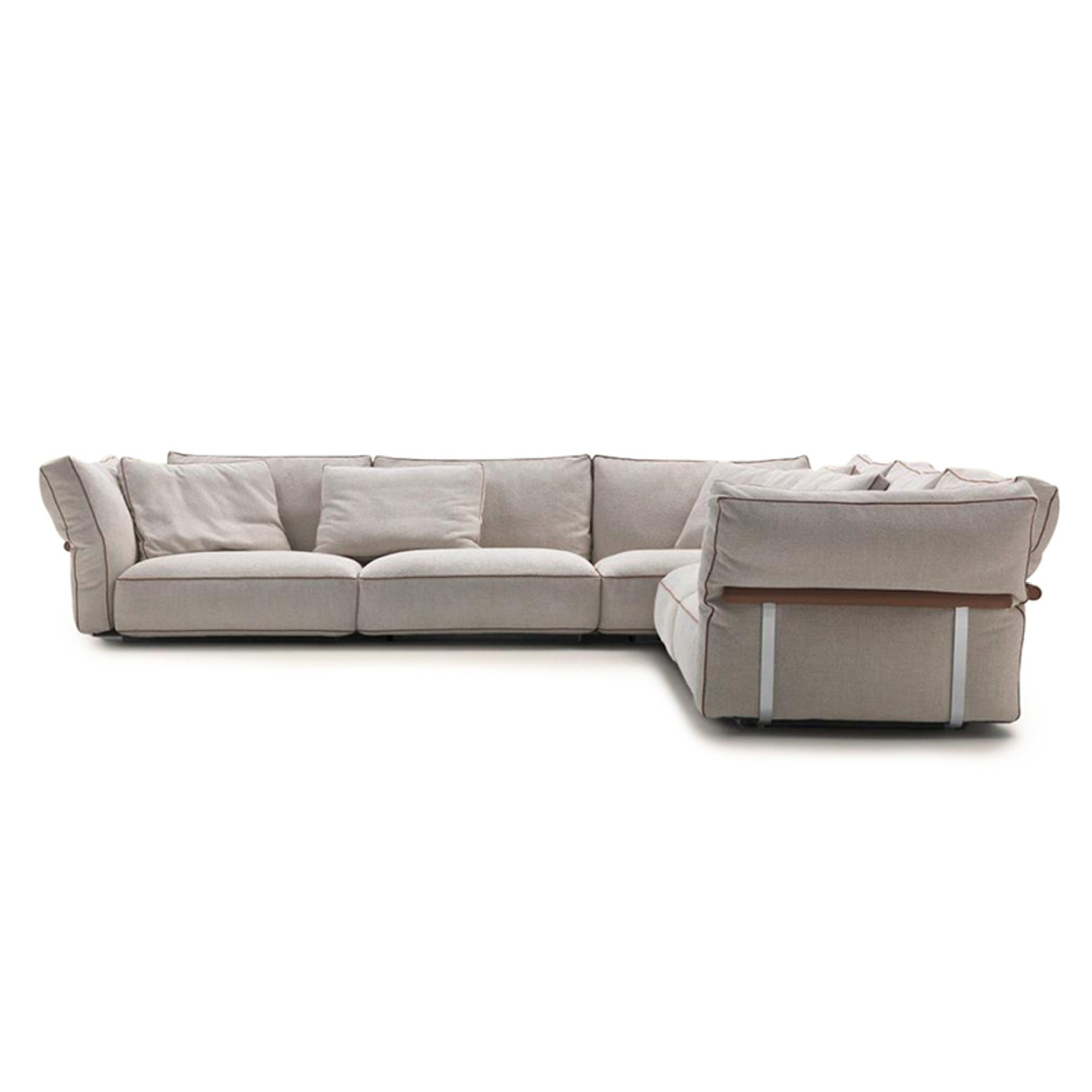 Camelot Fabric Sofa Italian-Style Villa Large Flat Living Room Straight Leather Sofa with Corner