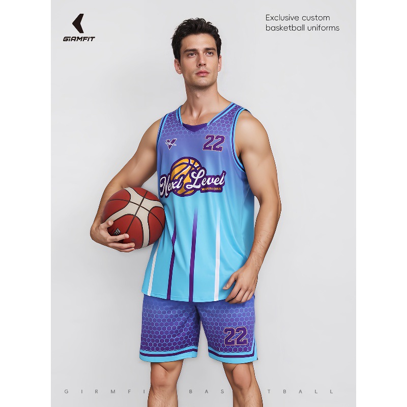 Jianfei Classy Basketball Uniform Suit Men's Game Training Uniform Summer Quick-Drying Beautiful Digital Printing Quick-Drying Breathable Jersey
