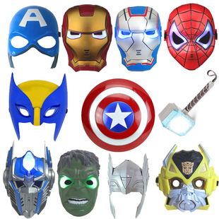 Детская глянцевая маска, комплект, США, xэллоуин, косплей