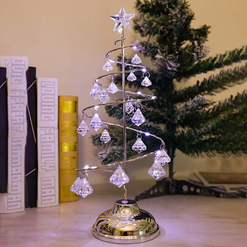 Led鉄芸小夜灯水晶クリスマス灯誕生日部屋寝室雰囲気灯装飾軽贅沢電気スタンド卸売り|undefined