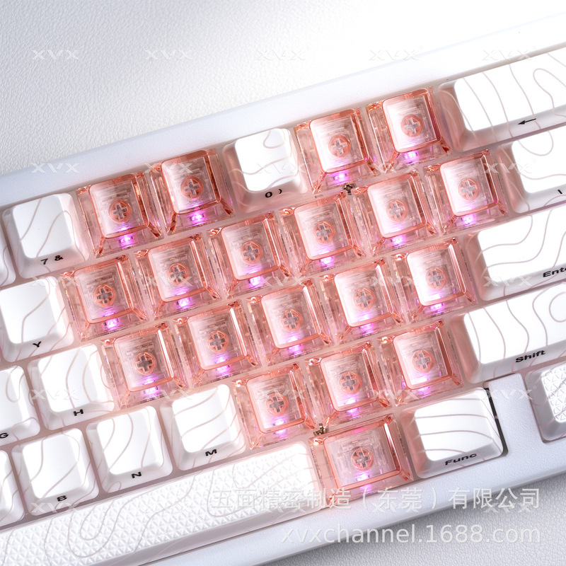 xvx 愛パーソナライズされたカスタマイズされた磁気軸メカニカルキーボードオリジナルマオ高透明発光 PC キーキャップクロスボーダー|undefined
