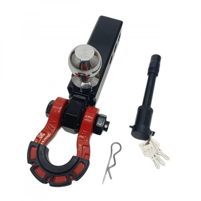 Best-selling cross-border direct-supply aluminum alloy trailer hitch ball coupler shackle for modified vehicles and RV accessories (Other Car Modifications) - red-8-ton-shackle-3-hole-black-aluminum-alloy-trailer-arm-ball-lock