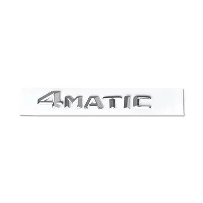 Car logo: Mercedes-Benz English Letter Car - 4matic-silver-convex-surface