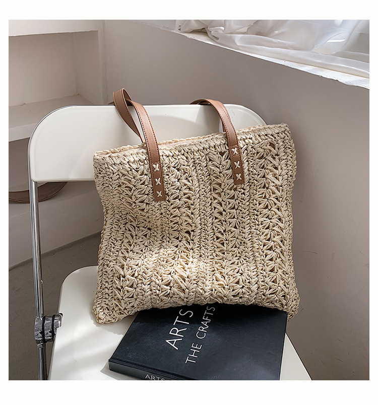 Mode Stroh Hollow Woven Bag display picture 4