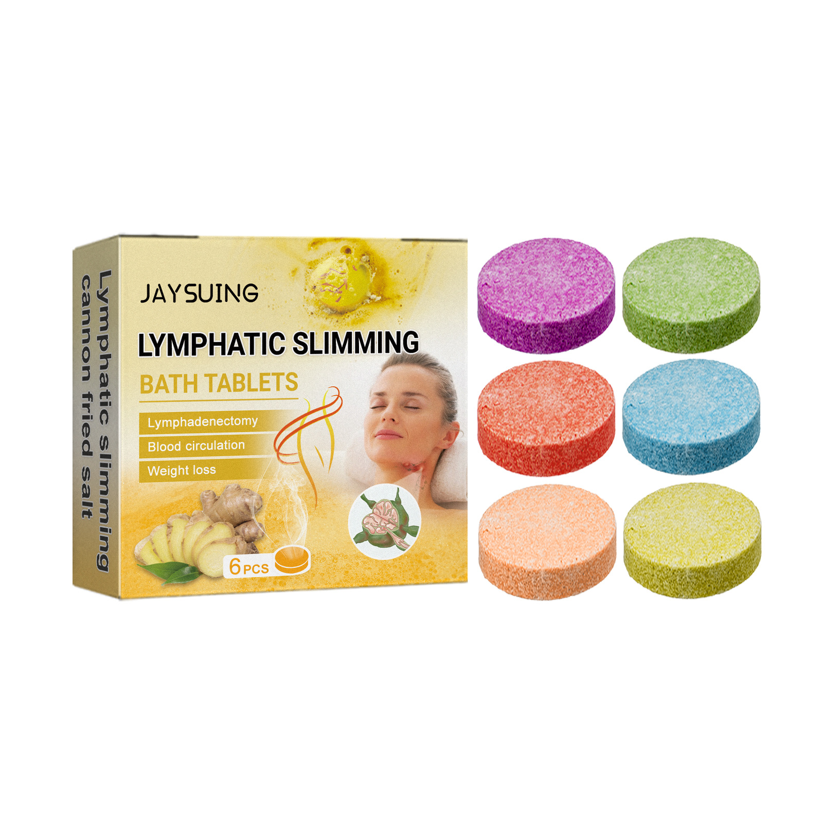 Jaysuing Shaping Bath Tablet Firms the Body Skin, Slimming, Repairs Lymphatic Swelling, and_voghion.com