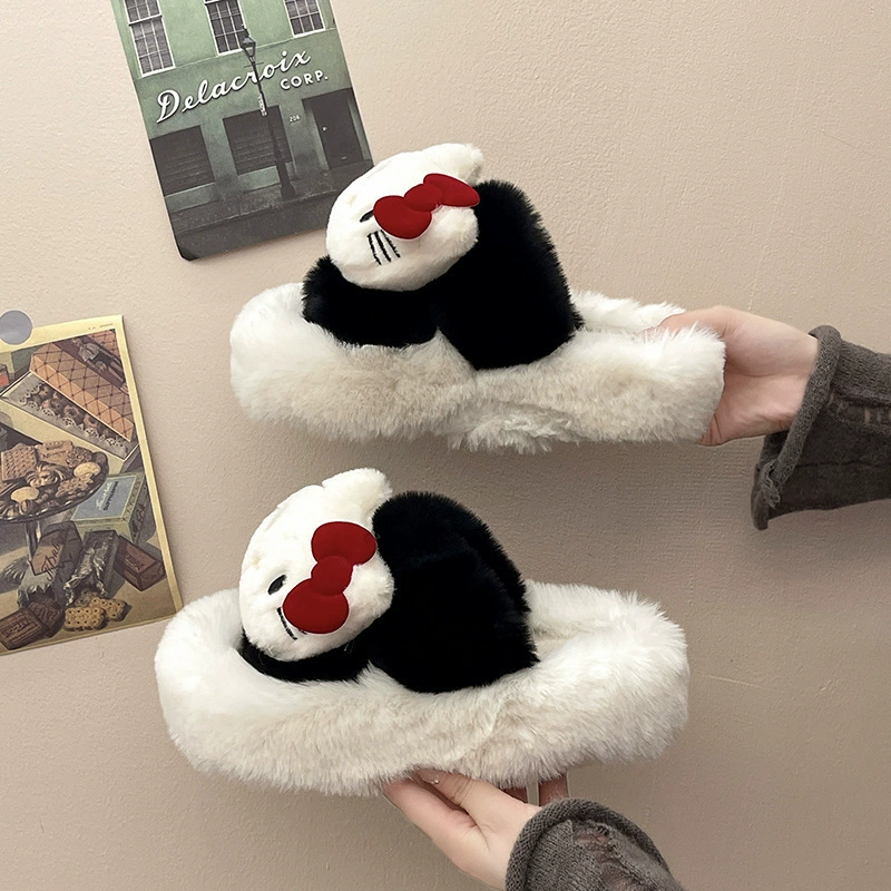 Hello Kitty, демисезонные тапочки, универсальная обувь, туфли на платформе, корейский стиль