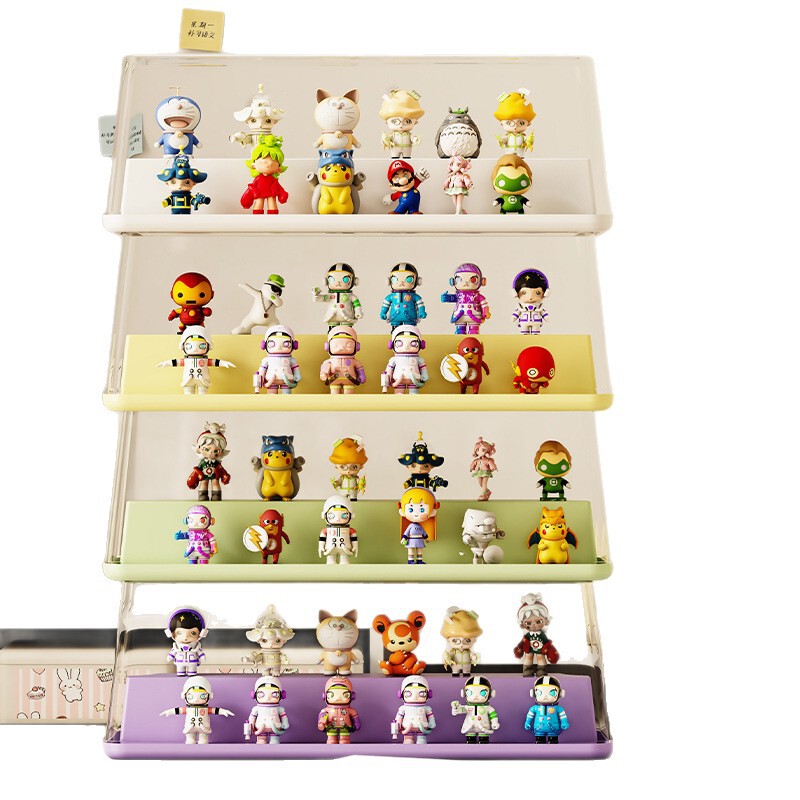 ブラインドボックスディスプレイラック収納透明防塵アクリルフィギュアビルディングブロックディスプレイキャビネットバブルマート適切なディスプレイボックス|undefined