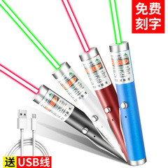 充電式のレーザーの懐中電灯は遠射緑の光を指示します。