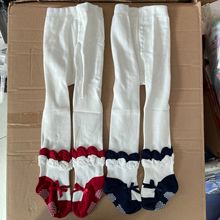 外贸尾单卡通屁屁裤子 舒适棉连脚婴幼儿春秋款裤袜 原单纯色裤袜