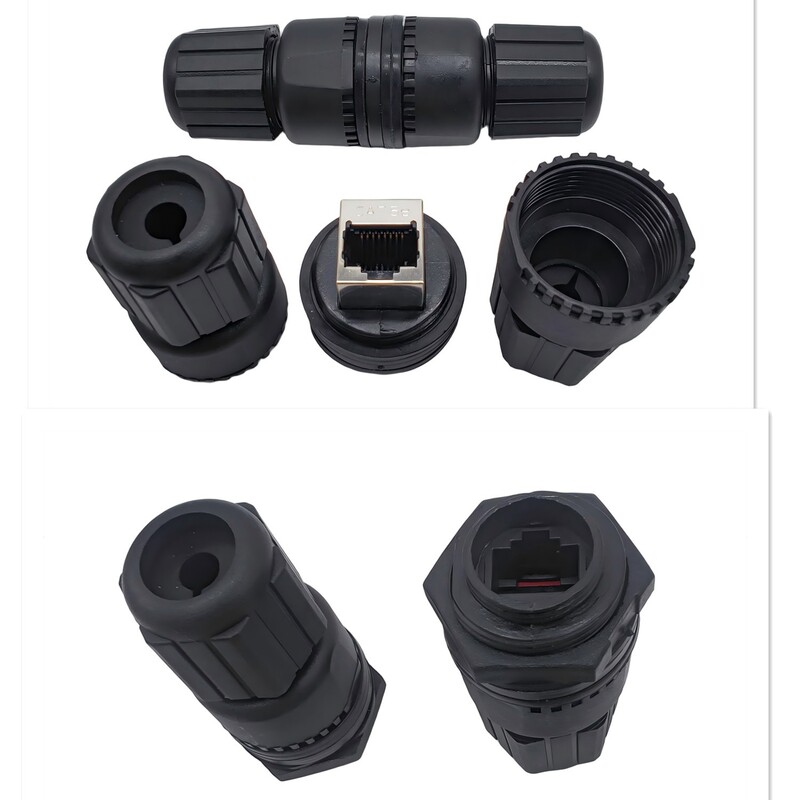 M25 ultra-five Category 6 RJ45 Ethernet 8P8C network cable docking extension waterproof wiring network port connector