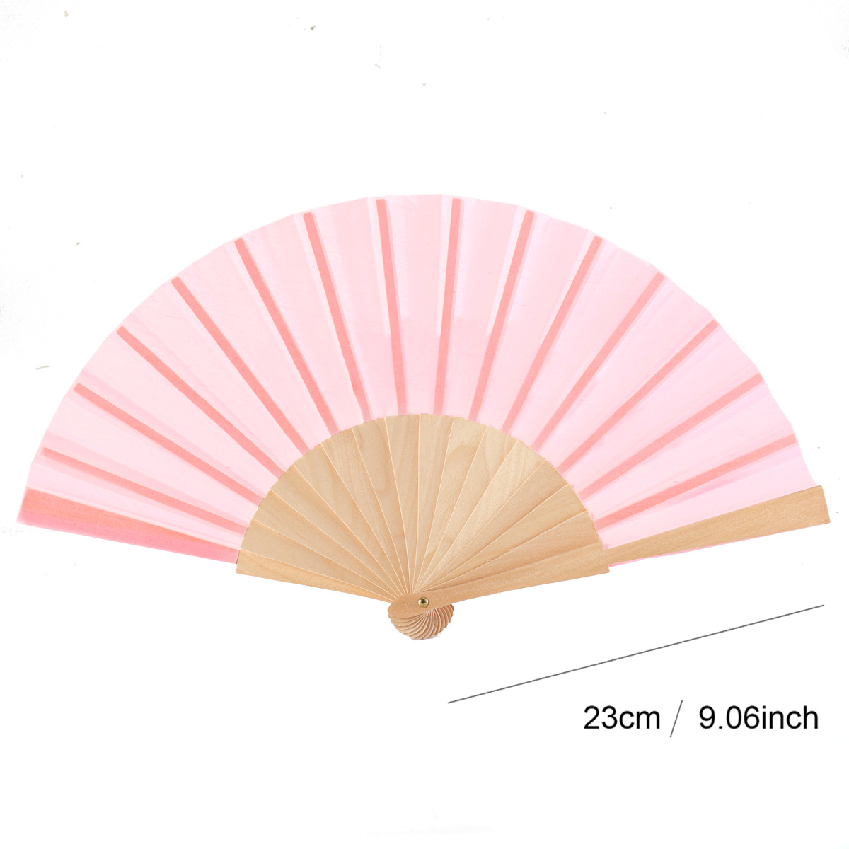 Abanico Plegable de Madera de 23 cm de Madera y Poliéster Algodón Portátil para Uso Diario image 23