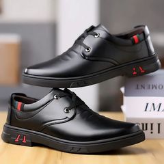 【Original Manufacturer】Leather Calfskin Classic Casual Men's Shoes Durable, Non-Stinky, Business-Friendly, Easy to Wear, One-Piece