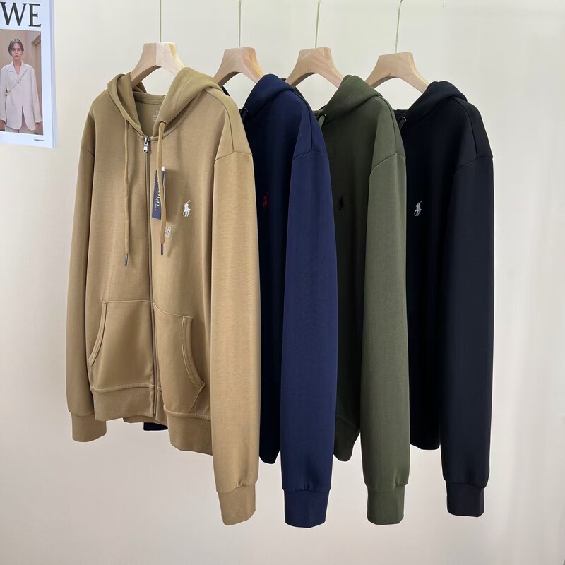 Ma Biao Ralph Lauren Men's Classic Ma Biao Cardigan Zipper Sweater Cotton Jacket Simple Fashion