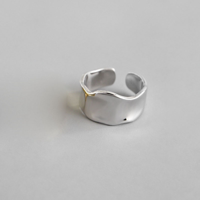 European and American fashion ring new irregular concave open ringpicture23