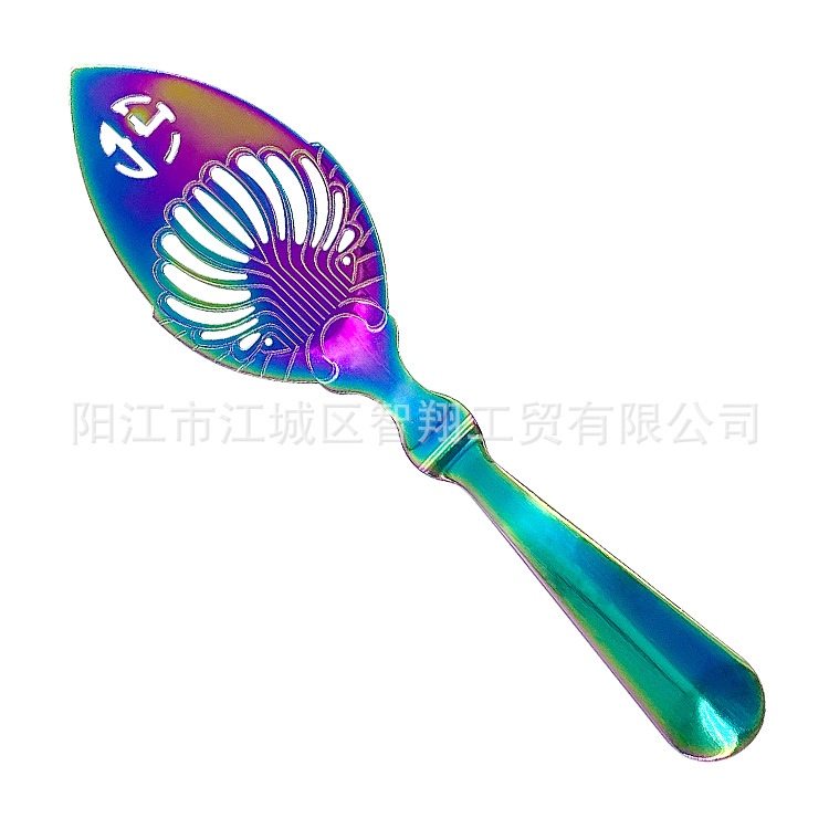 304 acero inoxidable amargo ajenjo cuchara cuadrado colador de azúcar malla filtro de hielo amargo esencia amarga filtro cuchara hueco amargo ajenjo amargo cuchara coctelera