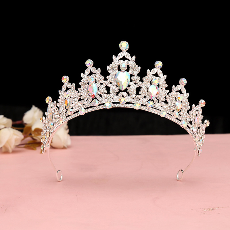 Los niños corona pastel tocado cristal accesorios para el cabello corona chica cumpleaños rendimiento diadema princesa vestido accesorios al por mayor