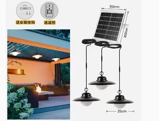 新しいソーラーシャンデリア LED 屋外屋内照明ガーデンヴィラバルコニー軒ライト屋外防水|undefined