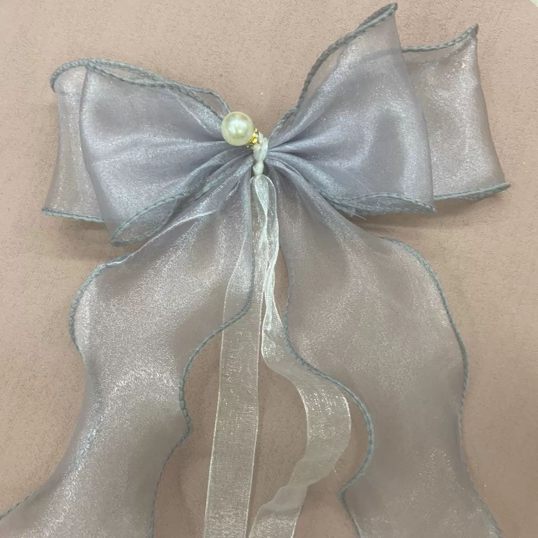 半透明网纱蝴蝶结窗帘装饰丝带绑带束绳窗帘饰品挂饰窗饰带别针