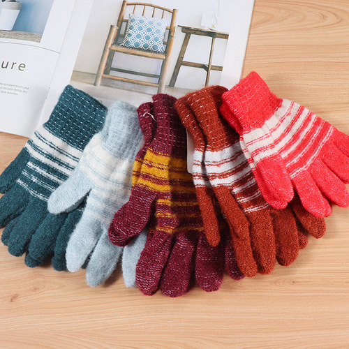 Thermal Men and Women Fleece Gloves Autumn and Winter Thick Cycling Wool Gloves Cold-Proof Gloves