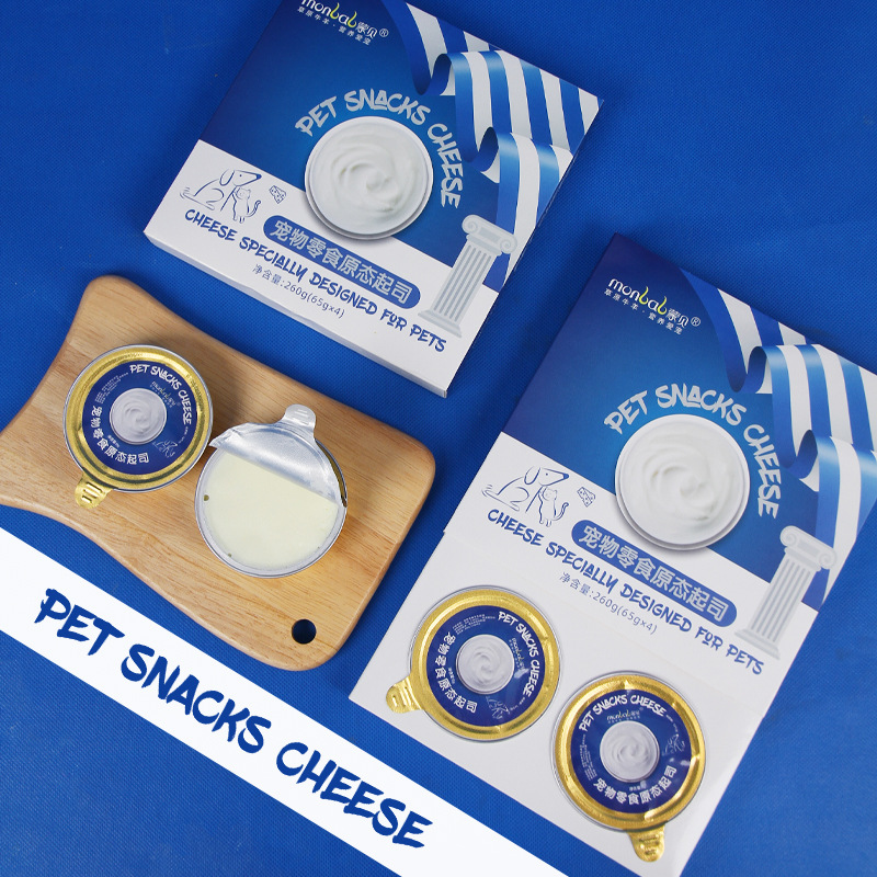 "Montebel Pet Cheese Original Goat Milk Probiotic Cat and Dog Wet Food Goat Milk Calcium Supplement Snack Canned"