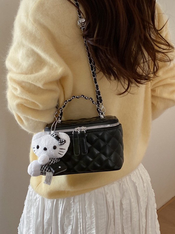 Bagos de mano de viento de fragancia para mujeres 2026 nueva moda cadena de diamante bolso de hombro ligero bolso de caja de nicho image 4