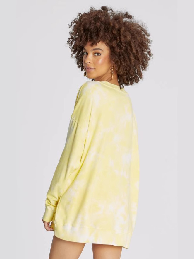 Comercio exterior camiseta falda mujer 2025 nuevo otoño invierno explosión casual impresión de teñido de atado coreano suelta delgado caracteres hogar