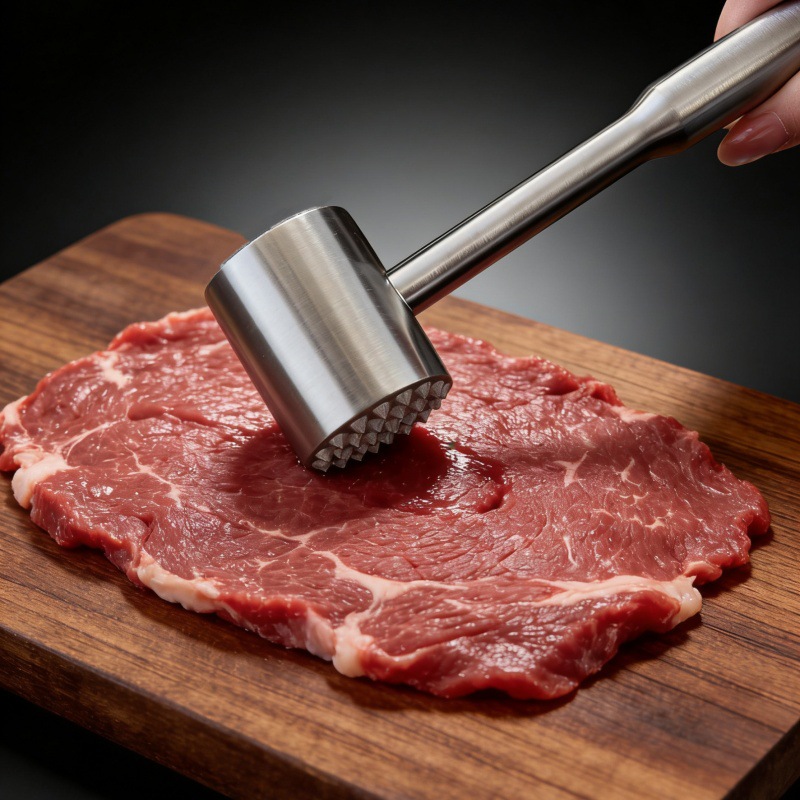 Meat Tenderizer Hammer for Home Use, 304 Stainless Steel Steak Hammer, Meat Tenderizing Tool, Western Restaurant Meat Tenderizer Hammer Wholesale