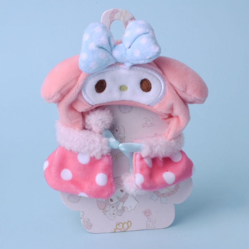 10cm ropa de bebé ropa de muñeca linda de la historieta ropa de Sanrio coolomi melodía capa de felpa ropa de decoración