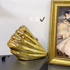 アクリル翼白鳥貝殻不規則箱宴会ミニ小銭口紅鍵手持ち斜め掛け小包