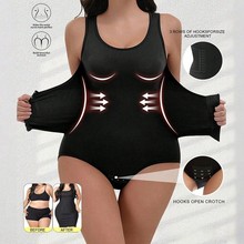 欧美塑身连体衣女夏季薄排强力收腹提臀美体衣塑形束腰体雕束身衣