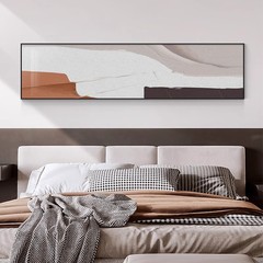 Modern minimalist bedroom bedside decoration abstract wall art Nordic style atmospheric living room sofa background wall banner painting