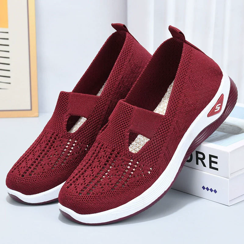 Женские кроссовки на slip-on из летней дышащей и комфортной трикотажной ткани, оптовая поставка, через границу, мягкая подошва, повседневная обувь
