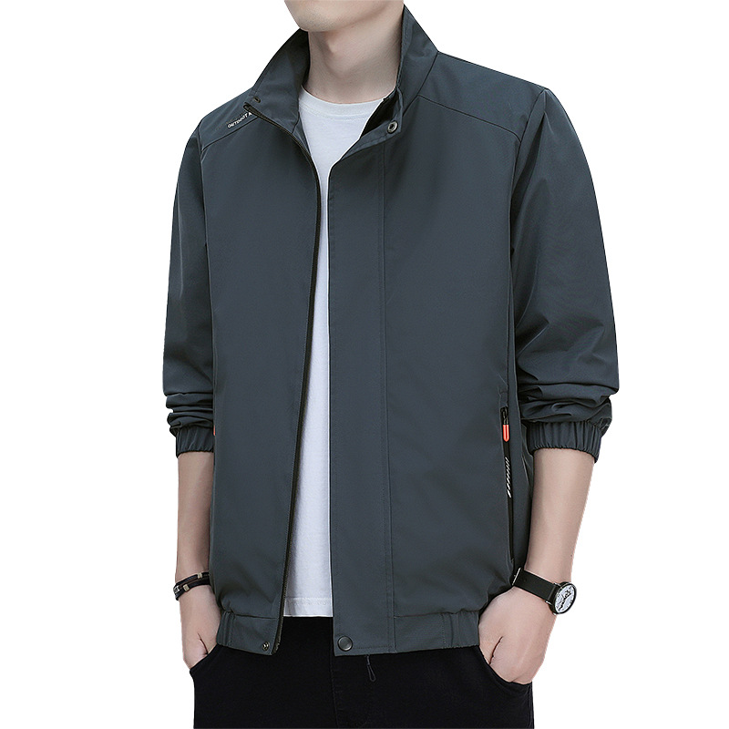 Chaqueta de hombre primavera y otoño 2024 nueva moda de abrigo casual de cuello, ropa de hombre joven, ropa delgada, tamaño grande