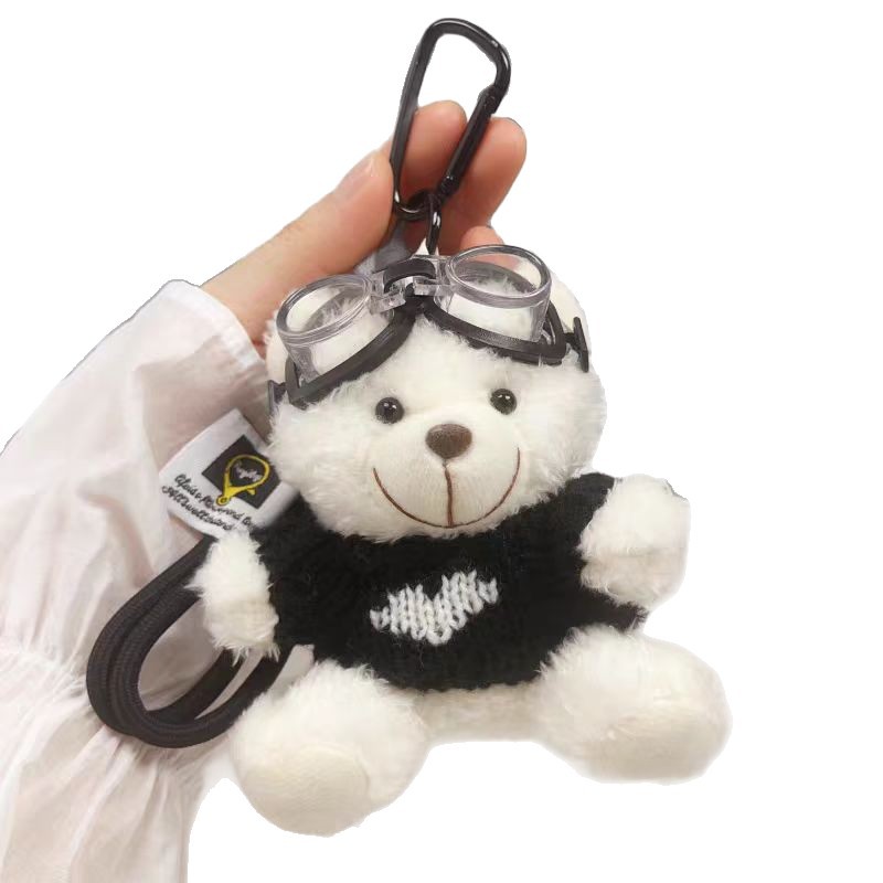 창의적인 모직 쿠쿠곰 학생 책가방 걸이 피규어 귀여운 커플 열쇠고리 캐릭터 선물