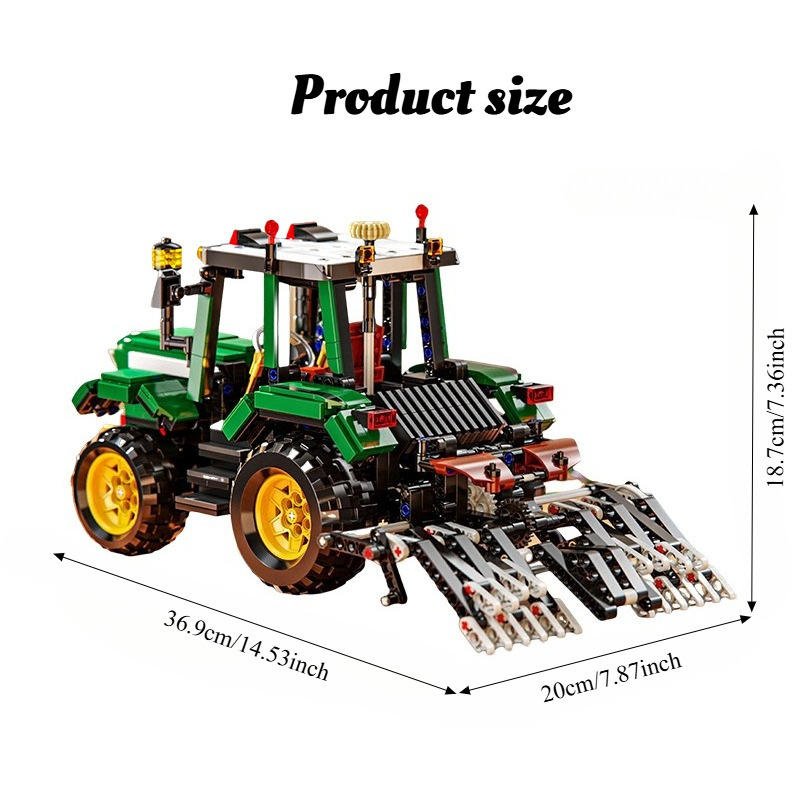 Bloques de construcción Gaomith T3143 - 4 tractor de ruedas cosechadora ensamblaje modelo de educación científica juguetes para niños regalos