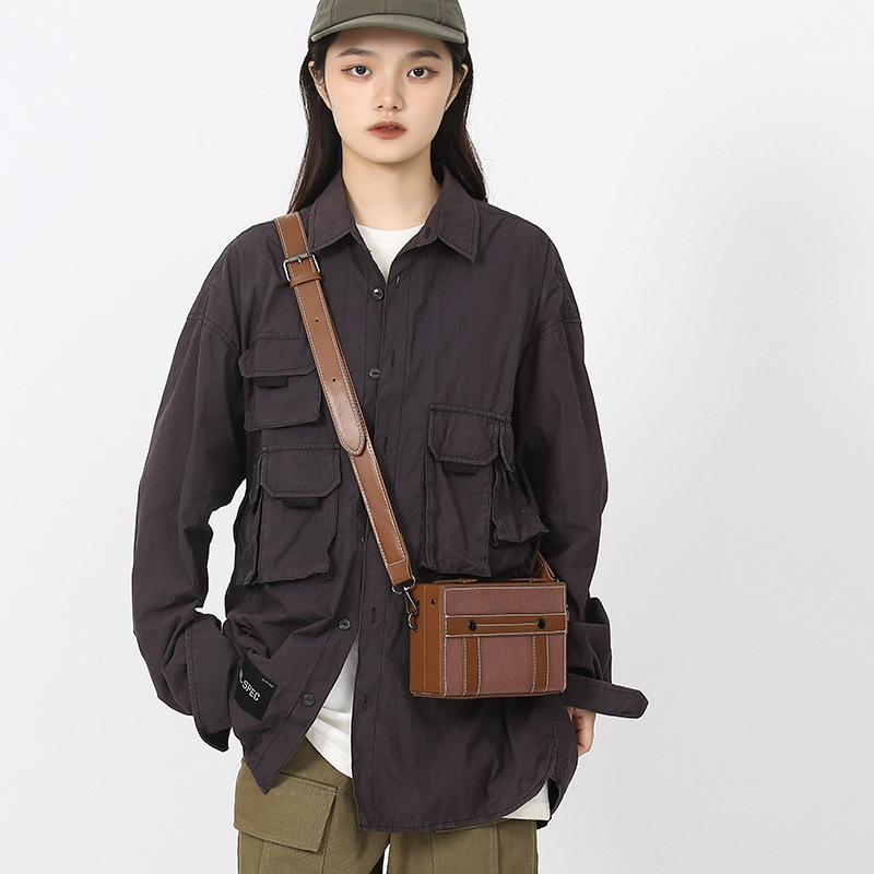 Box Bag Men's New Trendy Cool Small Square Bag Fashionable Casual Styling Bag Personalized Trendy Brand Mobile Phone Crossbody Bag_voghion.com