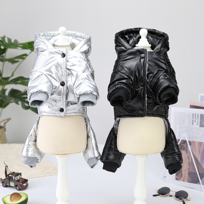 Ropa para mascotas otoño e invierno abrigo de algodón acolchado ropa para perros mascota impermeable ropa de cuatro patas invierno abrigo de algodón acolchado de cuatro patas enrollado 21