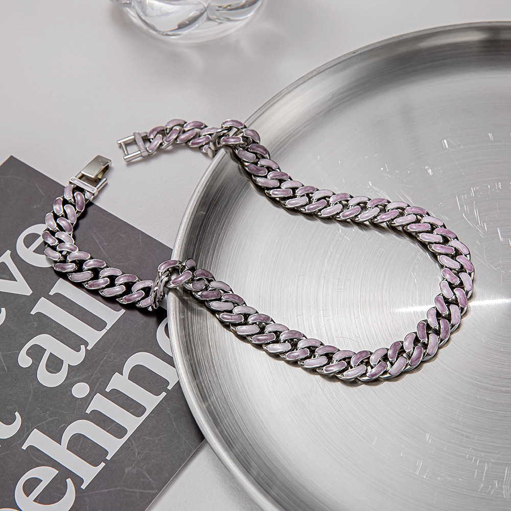 1 Piece Fashion Geometric Alloy Enamel Unisex Necklace