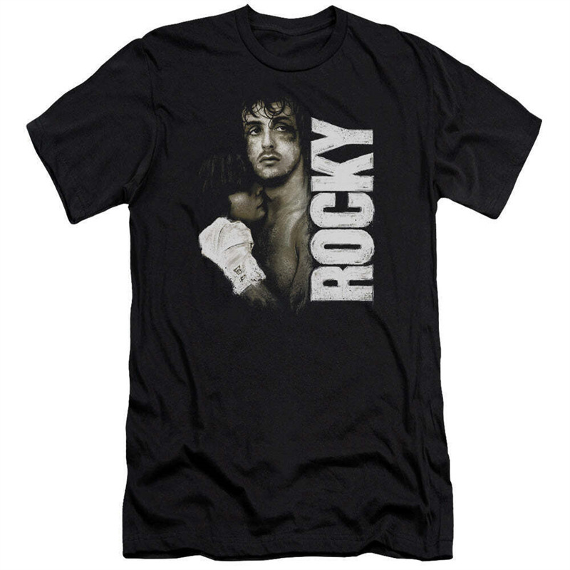 70S Rocky Movie Rocky Movie Co-Branded Trendy Brand American Retro Casual Fitness Boxing Men's T-Shirt