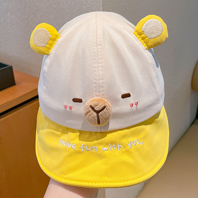 Sombreros para niños Kapibara de dibujos animados sombreros de lengua de pato 2025 nuevos sombreros de verano para niños y niñas sombreros de béisbol