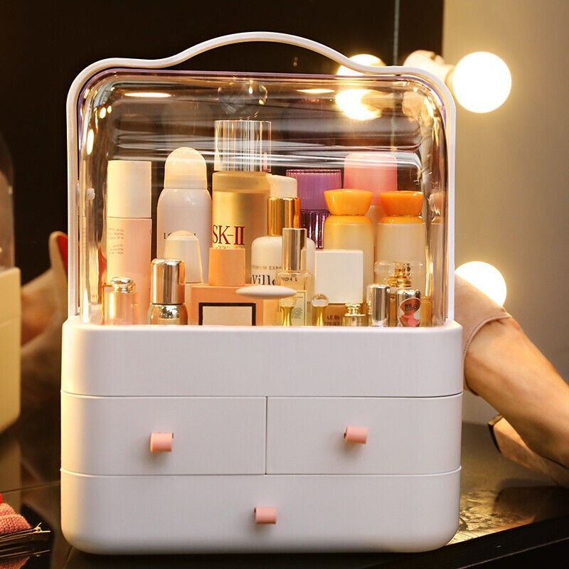 Caja de acabado de cosméticos, cajón de mesa, estante de joyería, caja de almacenamiento de productos de cuidado de la piel de gran capacidad. image 3