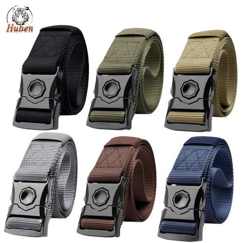 Cross-border hot selling Cobra tactical belt Men's imitation nylon casual belt Alloy buckle outdoor belt