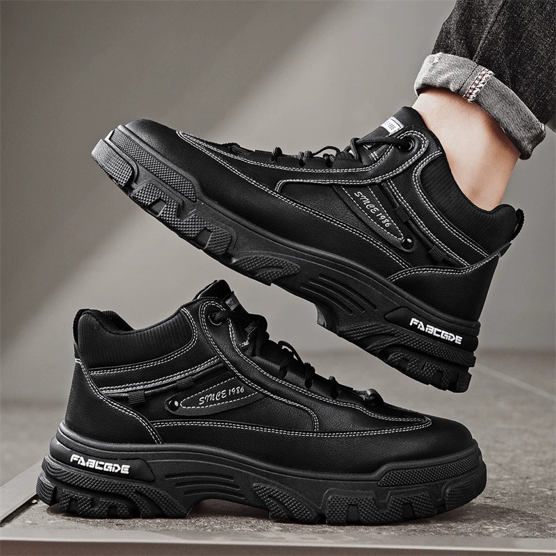 Осенние новые высокие кожаные лапши на открытом воздухе спортивные сапоги Martin ретро модные шнуровки